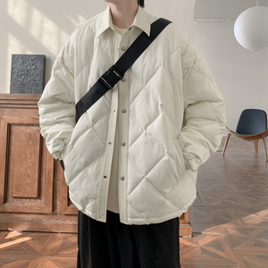 百搭纯色菱形格棉服外套A425-W9132-p118控158面料聚酯图片