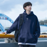潮流百搭十字架连帽卫衣A425-Q3776-P65控78面料65%棉35%聚酯，男装卫衣，电商A425