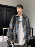潮流休闲格子长袖衬衫A425-C2776-P55控68面料棉，男装衬衫，电商A425