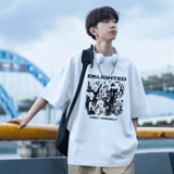 百搭潮流人影图案短袖T恤A425-T3588-P28控38面料棉，男装T恤，电商A425