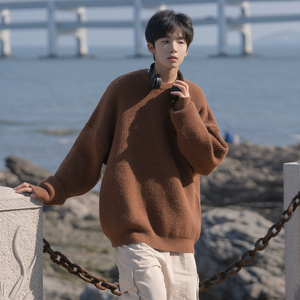 纯色圆领基础款毛衣 A425-M50-P58控78，男装针织衫/毛衣，电商A425