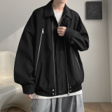 潮流双拉链夹克外套A425-W6206-P98控128面料聚酯，男装夹克，电商A425
