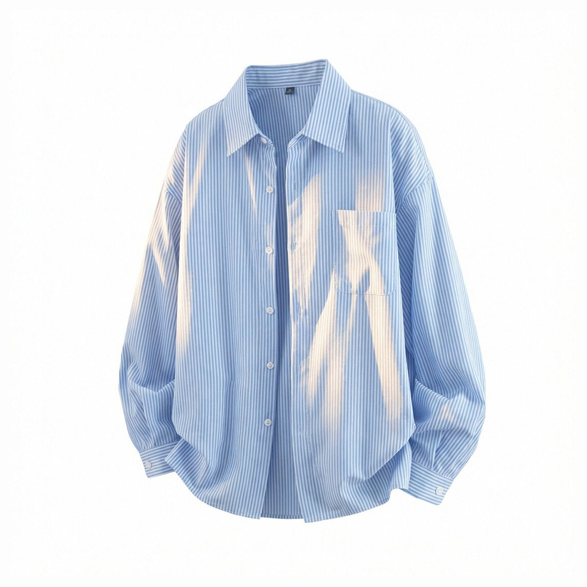 百搭小清新条纹长袖衬衫A425-C119-P45控68面料聚酯，男装衬衫，电商A425