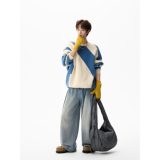 拼色圆领毛衣A425-M174-P68控78面料聚酯，男装针织衫/毛衣，电商A425