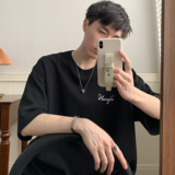 简约英文字母基础款圆领短袖T恤A425-T1388-P38控48，男装T恤，电商A425