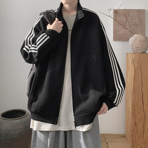 潮流三条杠外套夹克男A425-W6306-P88控118面料65%棉35%聚酯图片