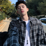 潮流百搭青少年格纹长袖衬衫A425-C2781-P65控68面料棉，男装衬衫，电商A425