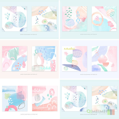 手绘时尚创意彩色不规则抽象油画背景海报PSD分层设计素材110105