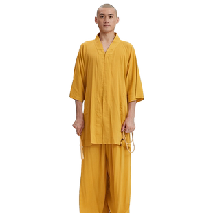 慈缘僧服夏季薄款可机洗男女僧侣小褂短褂套装和尚服日本劳作禅服