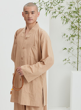 夏季薄款清凉纯棉僧服套装