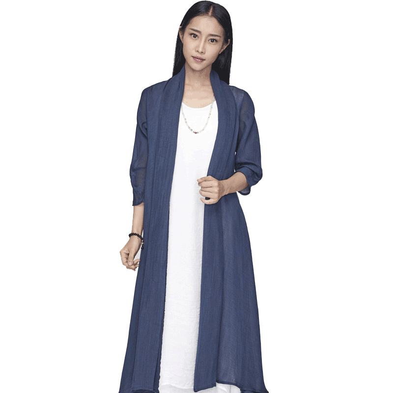 原创中国风夏季外套百搭薄款纯色