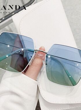 新款网红墨镜女金属大框偏光男