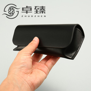 定制logo印gm太阳眼镜盒便携抗压墨镜盒子轻便皮质近视收纳盒防压