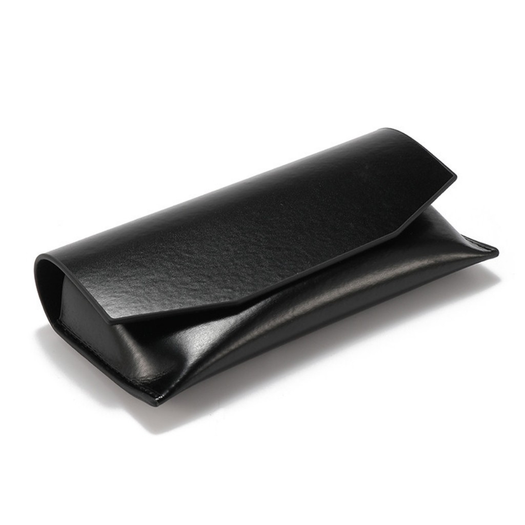 定制logo26新款眼镜盒时尚墨镜盒黑色大框皮质镜盒 太阳眼镜盒