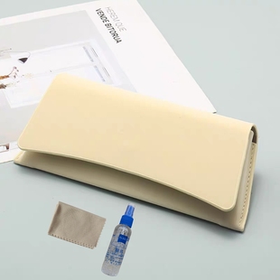 定制logo印GM皮质墨镜套太阳镜盒子包装抗压防压眼镜盒便携收纳袋