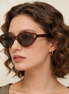 韩系红色墨镜高级感时尚太阳镜