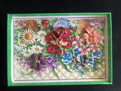 花朵可替换胸针趣味红玫瑰珐琅