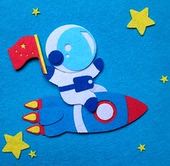 幼儿园教室走廊布置装 饰宇宙太空宇航员星空墙贴不织布环创材料