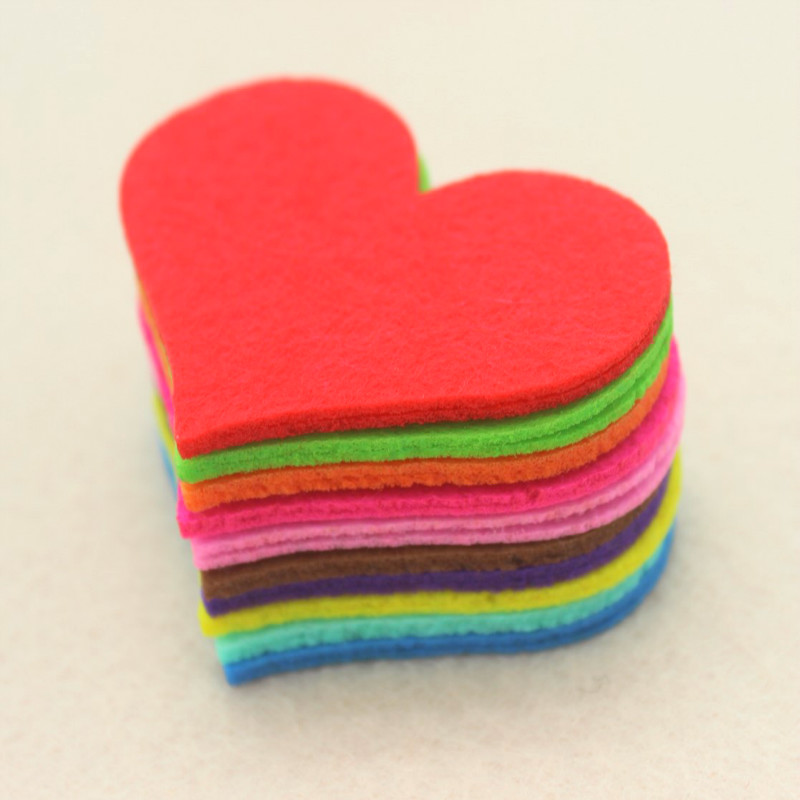 不织布手工材料爱心桃心贴片