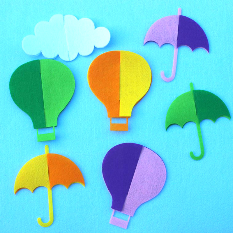 幼儿园装饰不织布毛毡热气球吊饰