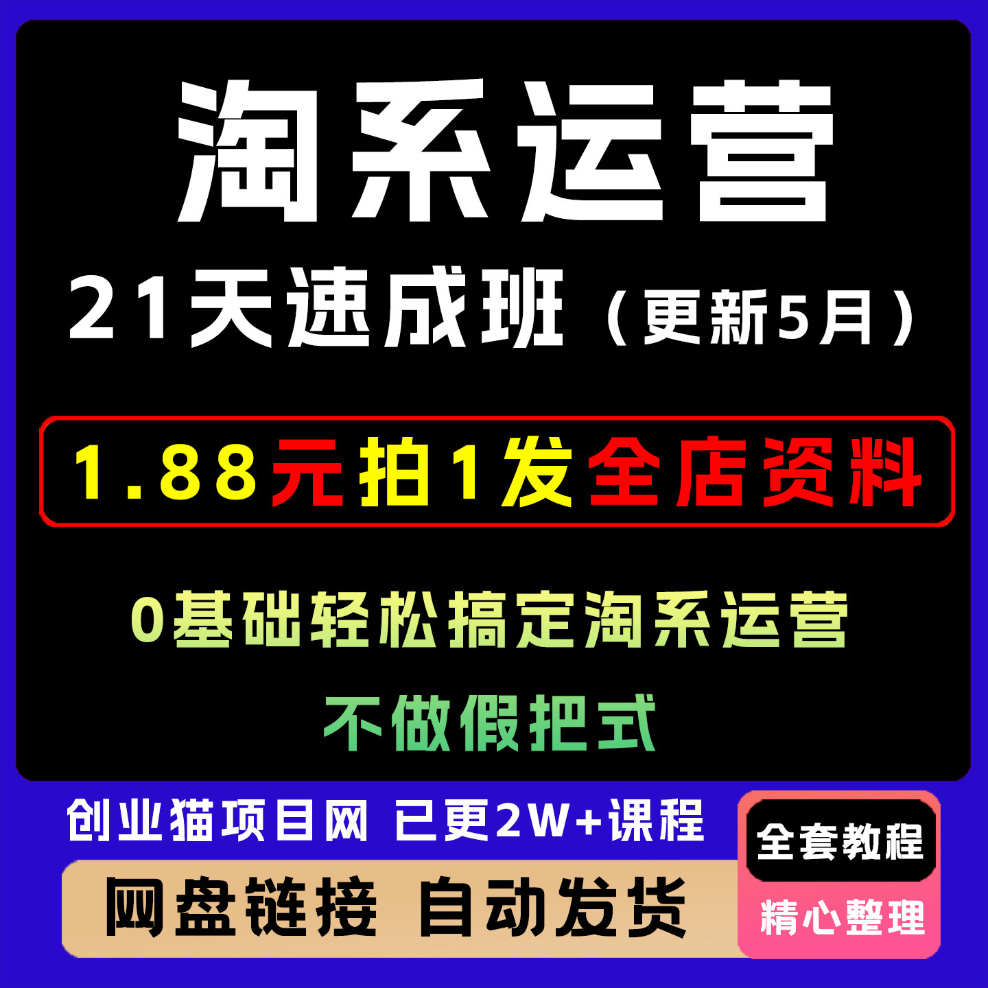2025年淘系运营21天速成班全套视频精讲学习资料教学课程推广视频