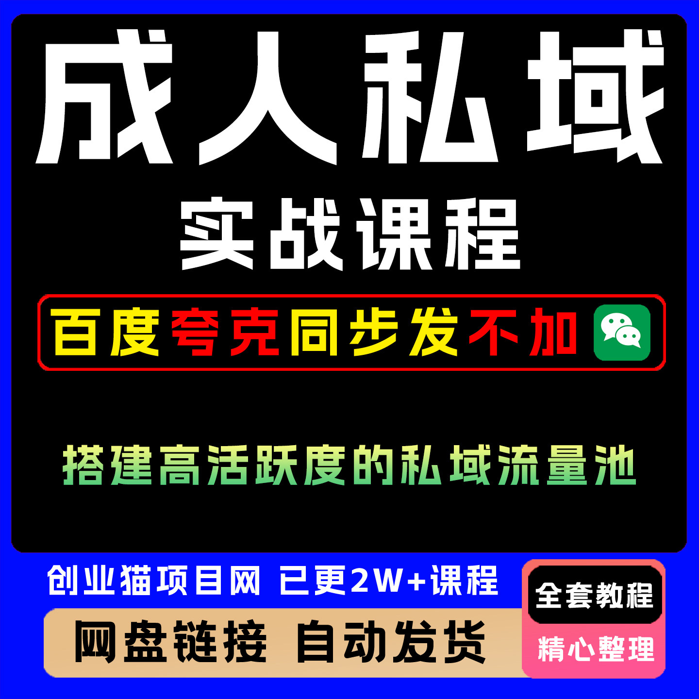 2025成人私域实战课程搭建高活跃度流量池教程程视频课程