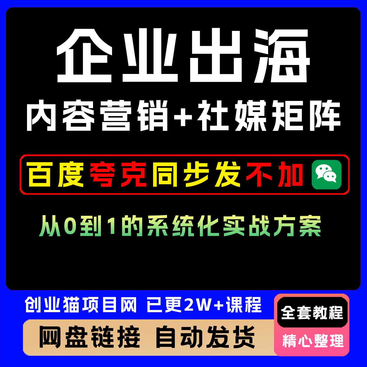 2025年B2B企业出海内容营销社媒矩阵系统化实战方案教程视频课