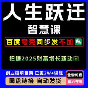 2025人生跃迁智慧课把据财富增长新动向教程变现视频课程