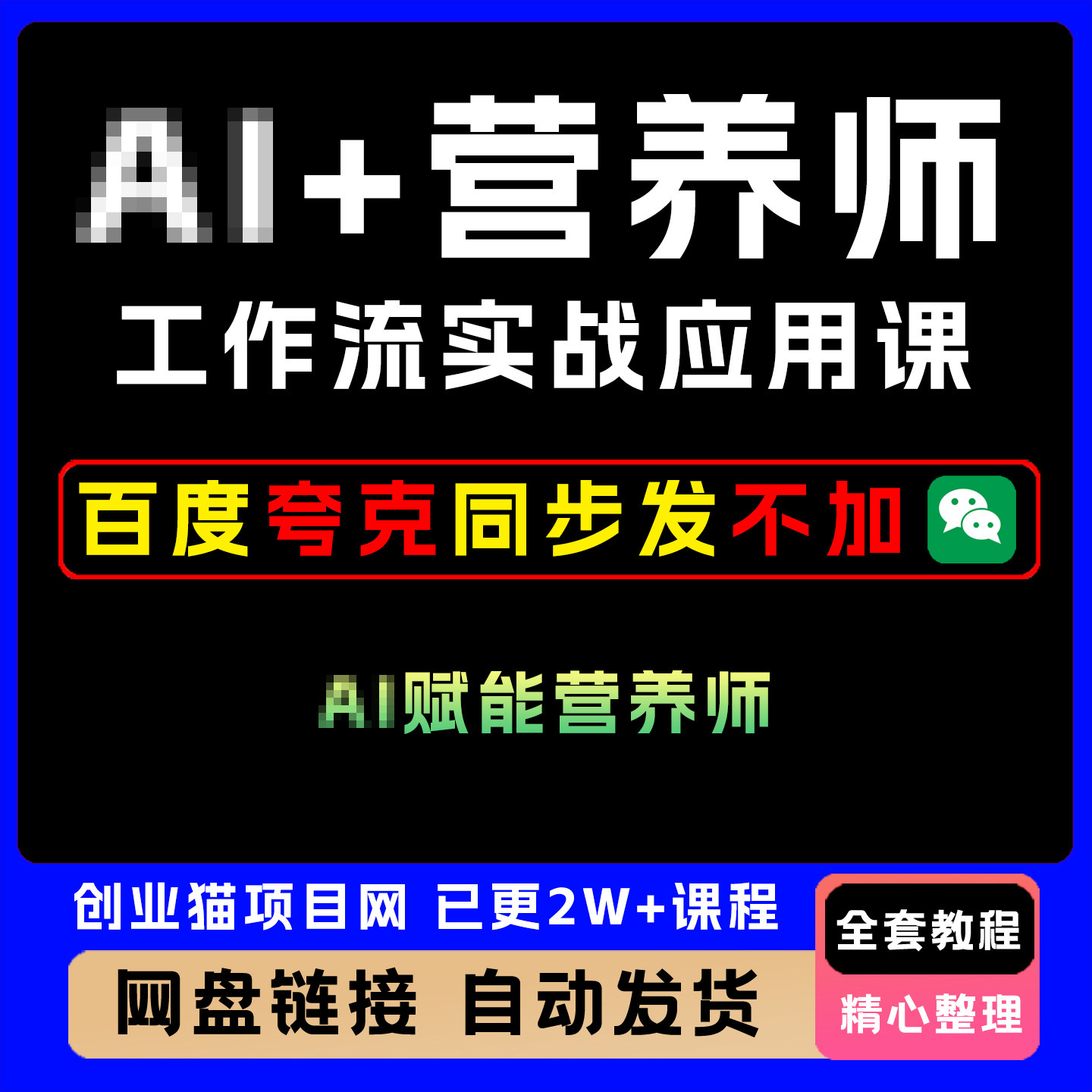 2025年AI营养师工作流实战应用课全套视频精讲学习教学课程