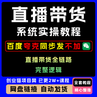 2025年直播带货0~1~99系统实操教程直播带货全链路完整逻辑全流程