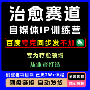 2025年治愈自媒体IP训练营 为疗愈领域从业者实战课 零基础上手