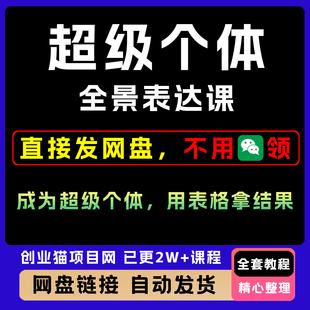 2025年超级个体全景表达课全套视频精讲学习资料课件教学课程项目