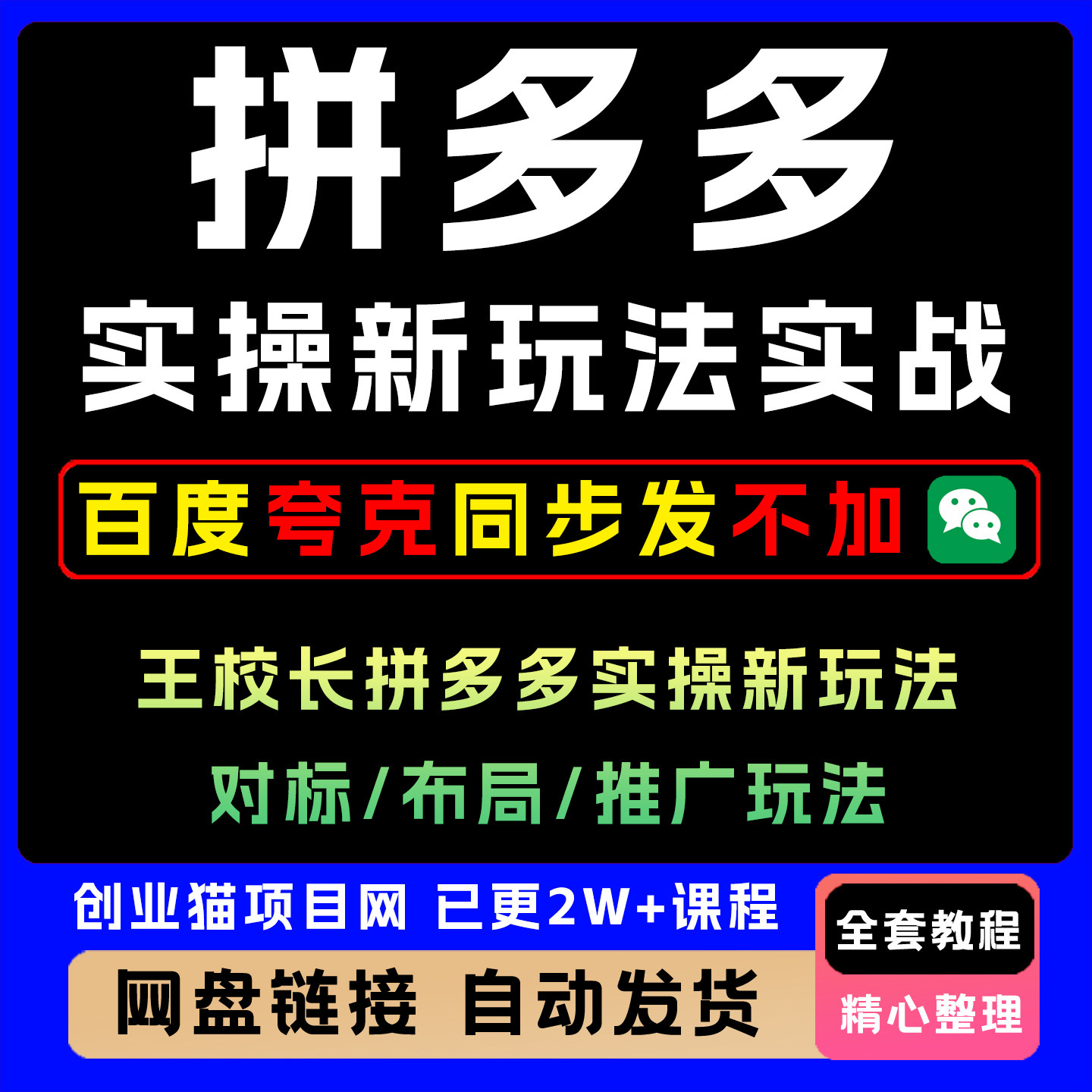 王校长9月12拼多多实操新玩法全套精讲学习资料课件教学课程