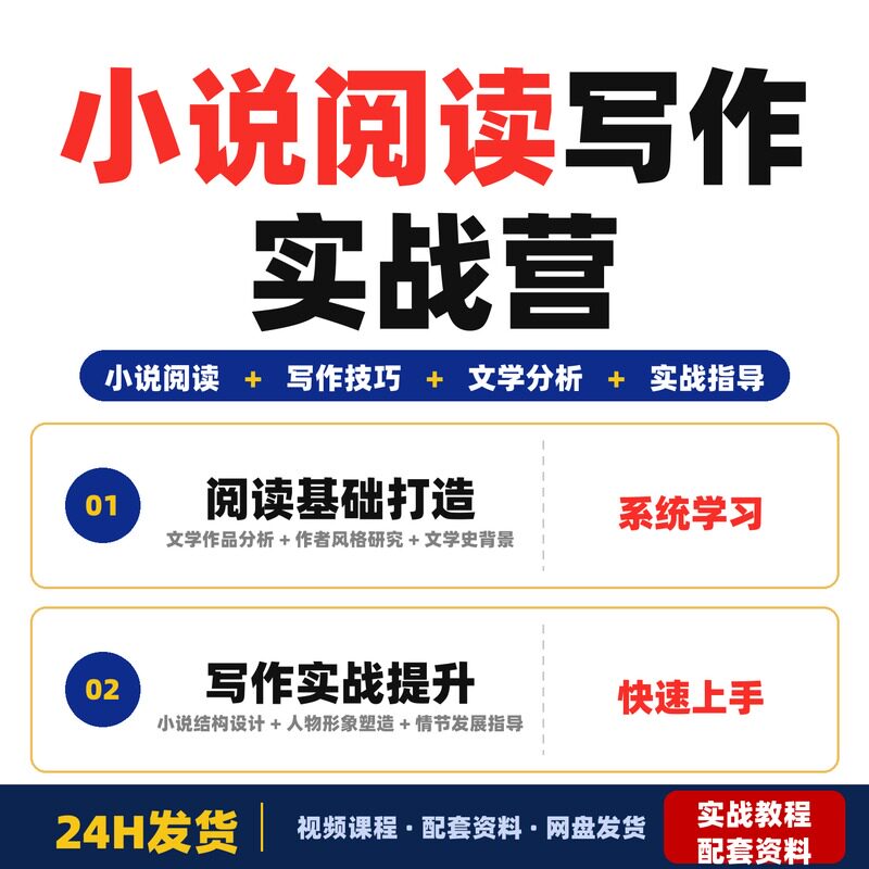 小说阅读写作实战营从阅读到写作的全流程实战指南提升全套教程