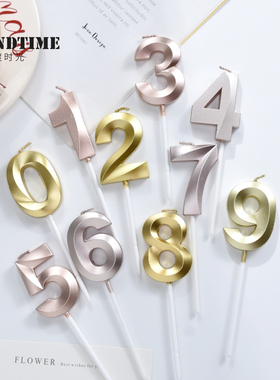 大号镀金数字蜡烛歌剧金色系列蛋糕蜡烛儿童宝宝生日派对跨年蜡烛