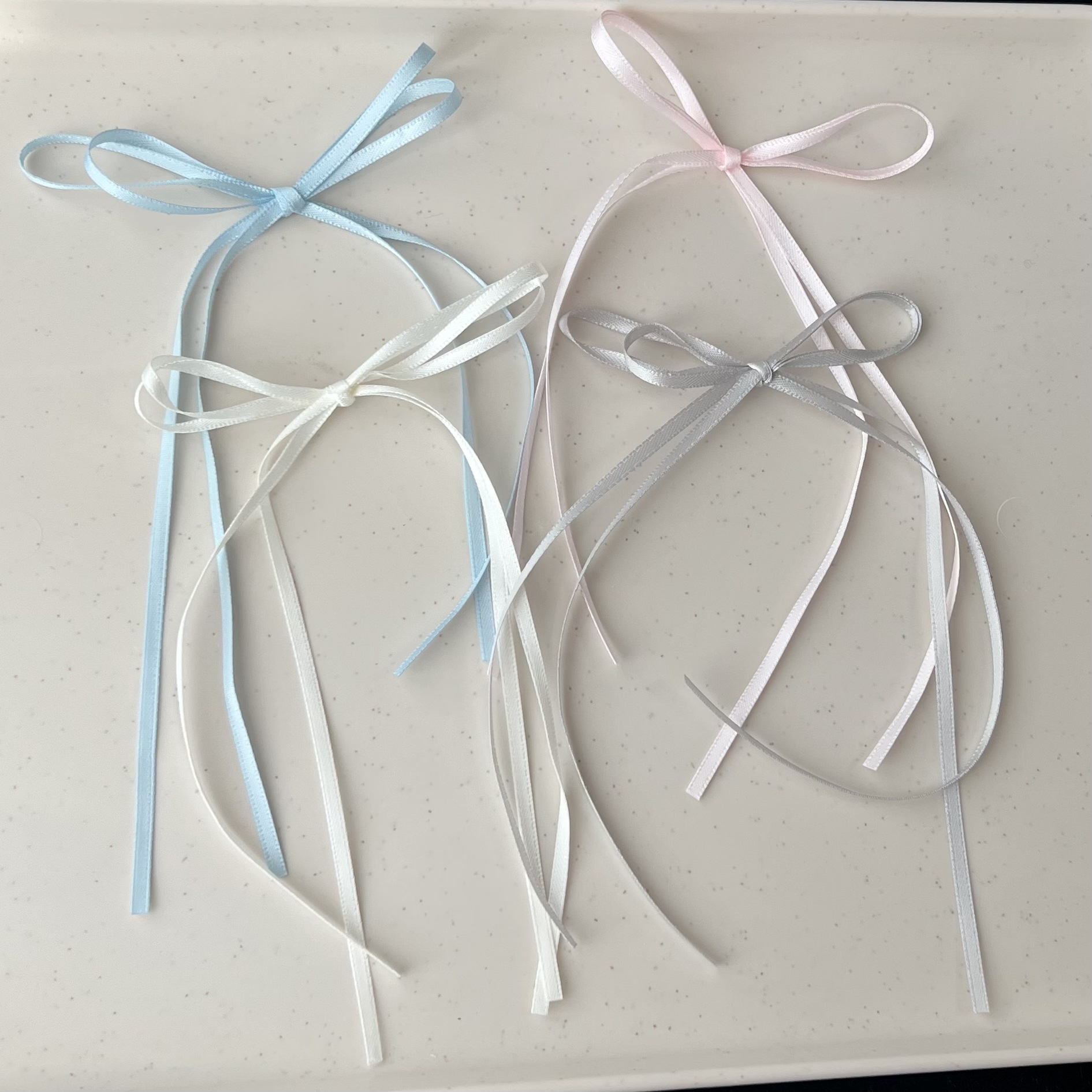 3mm细长条双根织带蝴蝶结