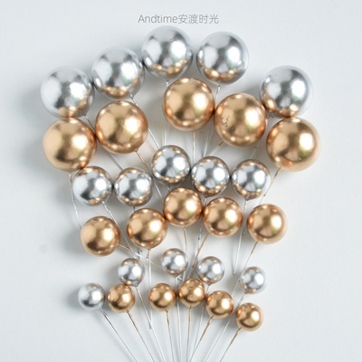 金球银球蛋糕装饰生日许愿插件