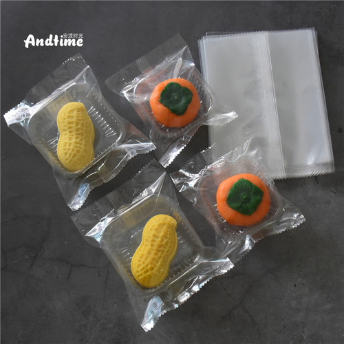 100只锯齿全透明袋磅蛋糕蛋黄酥