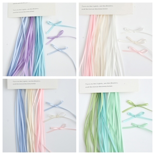 ins彩带3毫米双面绳子包装细丝带DIY编发礼品包装蝴蝶结装饰缎带