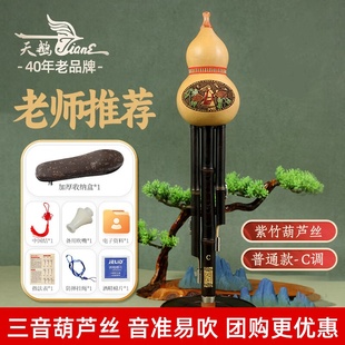天鹅紫竹七孔葫芦丝小学生初中专用乐器旗舰店c调降b调初学者入门
