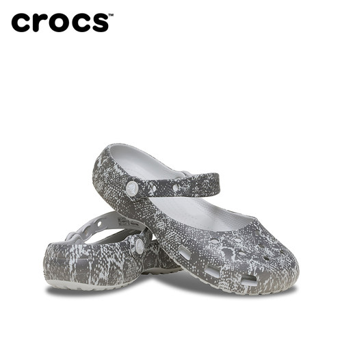 秋季新款Crocs卡骆驰经典动物花纹芭蕾洞洞鞋凉鞋单鞋女鞋|212478