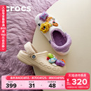 加绒拖鞋 女鞋 206633 卡骆驰贝雅暖绒男外穿毛毛鞋 Crocs暖棉洞洞鞋