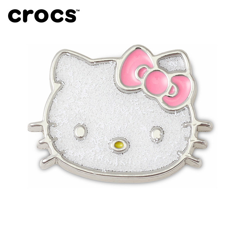 Crocs卡骆驰智必星配件洞洞鞋花 凯蒂猫蝴蝶结闪耀凯蒂猫