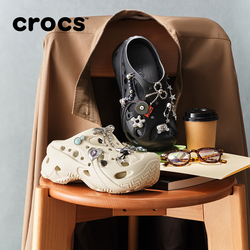 Crocs卡骆驰珊瑚洞洞鞋厚底女鞋凉鞋拖鞋沙滩鞋花园鞋|211141