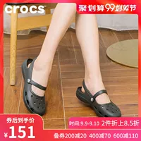 Giày nữ Crocs Ka Luo Chi Sha Na thấp để giúp giày chống trơn đi biển retro baotou sandal đế bằng | 11212 - Sandal sandal nữ