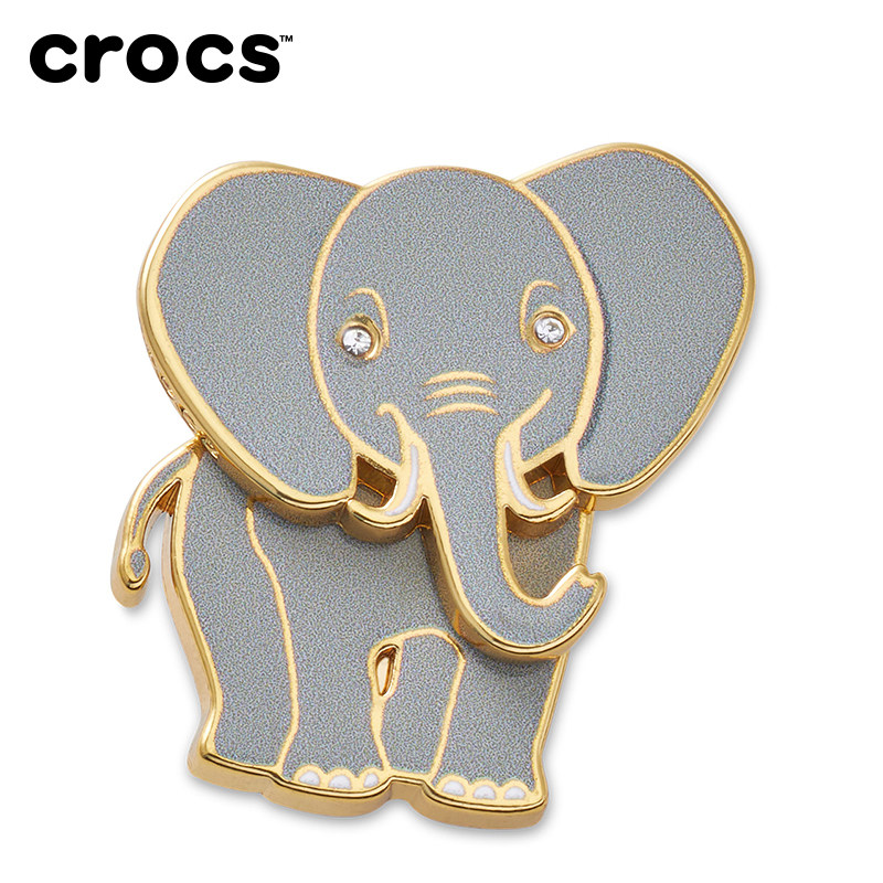 Crocs卡骆驰智必星配件洞洞鞋花 珐琅大象