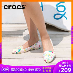 Crocs凉鞋女夏卡骆驰2019新款伊芙花纹时尚仙女风平底单鞋|205739