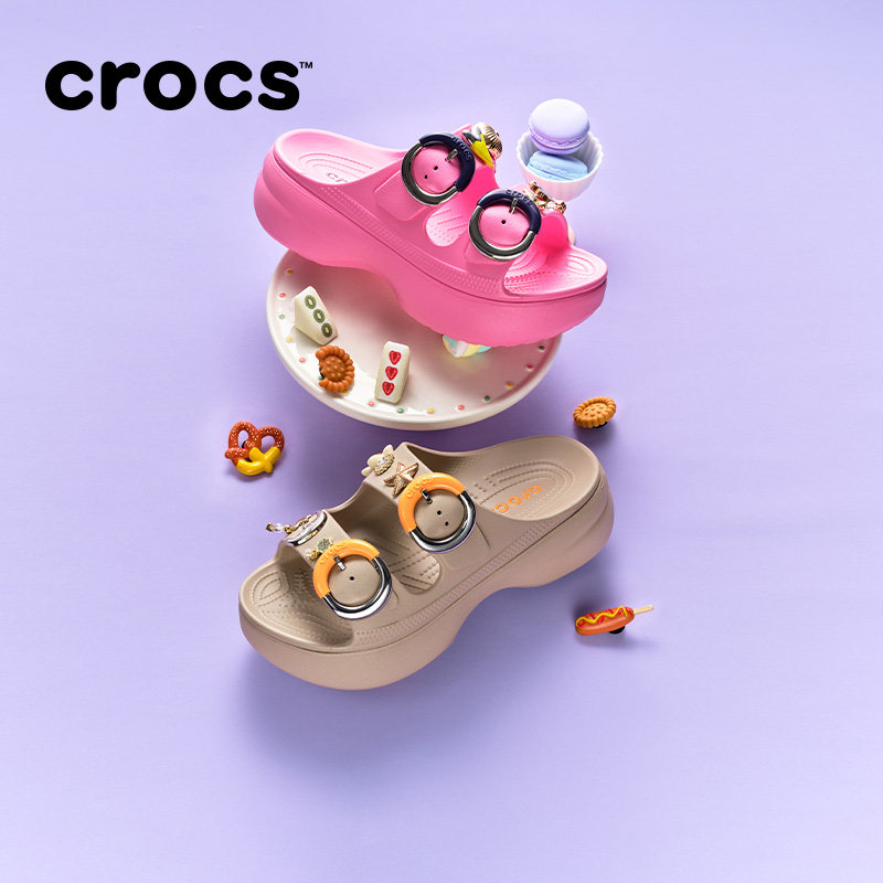 Crocs卡骆驰经典云朵自在彩扣女士户外厚底凉鞋拖鞋女鞋|213