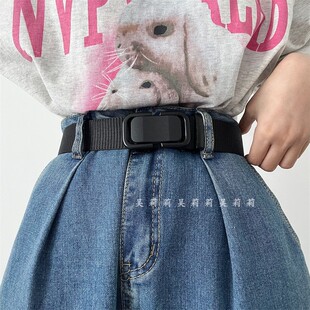 男士帆布腰带户外休闲百搭皮带女款配牛仔裤学生军训战术尼龙编织