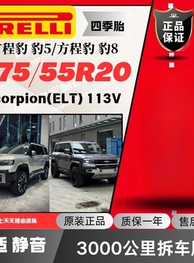 倍耐力轮胎275/55R20 113 VScorpion(ELT)原配:方程豹豹8/豹5拆车